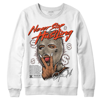 Jordan 1 High OG “Latte” DopeSkill Sweatshirt Never Stop Hustling Graphic Streetwear - White