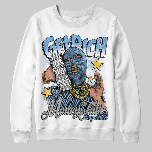 Jordan 12 Retro 'Melo' DopeSkill Sweatshirt Get Rich Graphic Streetwear - White