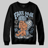 Jordan 40 “Blue Suede” DopeSkill Sweatshirt False Love Graphic Streetwear - Black