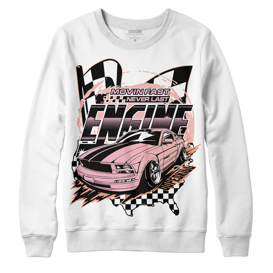 Jordan 11 Low “Legend Pink” DopeSkill Sweatshirt ENGINE Tshirt Graphic Streetwear - White