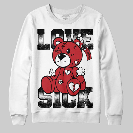 Jordan 11 Retro Low Bred (2025) DopeSkill Sweatshirt Love Sick Graphic Streetwear - White 
