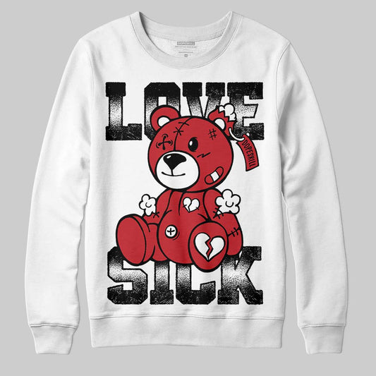 Jordan 11 Retro Low Bred (2025) DopeSkill Sweatshirt Love Sick Graphic Streetwear - White 