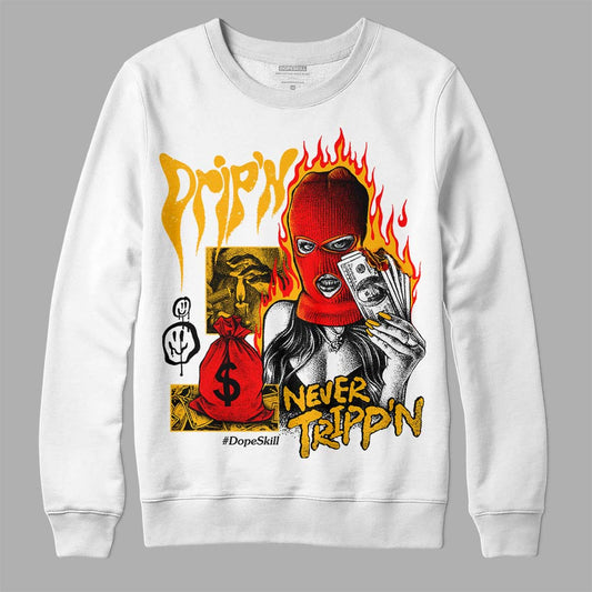 Dunk Low Championship Goldenrod (2021) DopeSkill Sweatshirt Drip'n Never Tripp'n Graphic Streetwear - White