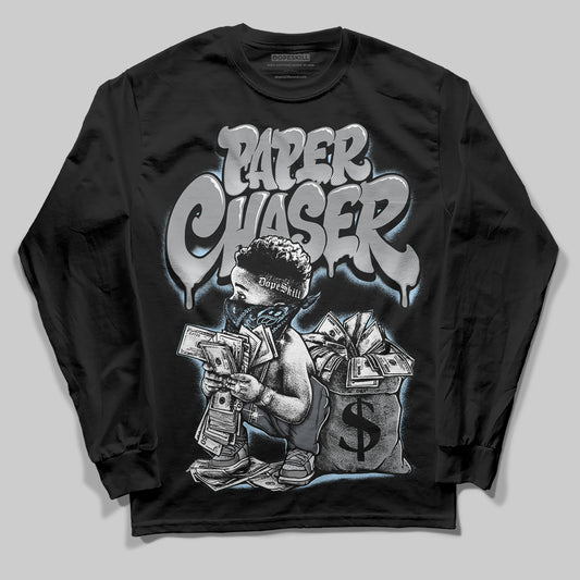 Jordan 5 Retro Wolf Grey (2026) DopeSkill Long Sleeve T-Shirt Paper Chaser Boy Graphic Streetwear - Black