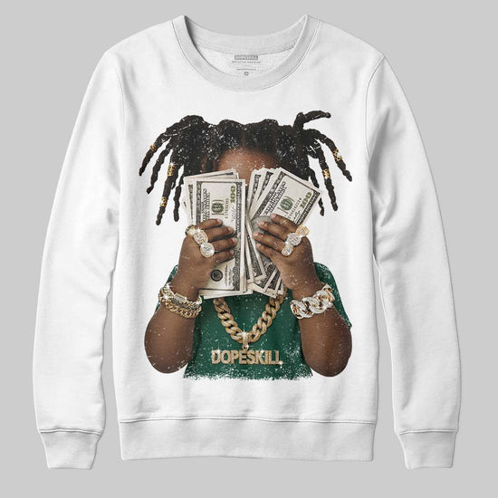 Jordan 1 High OG “Fir” (Pro Green) DopeSkill Sweatshirt Rich Youth Graphic Streetwear - White