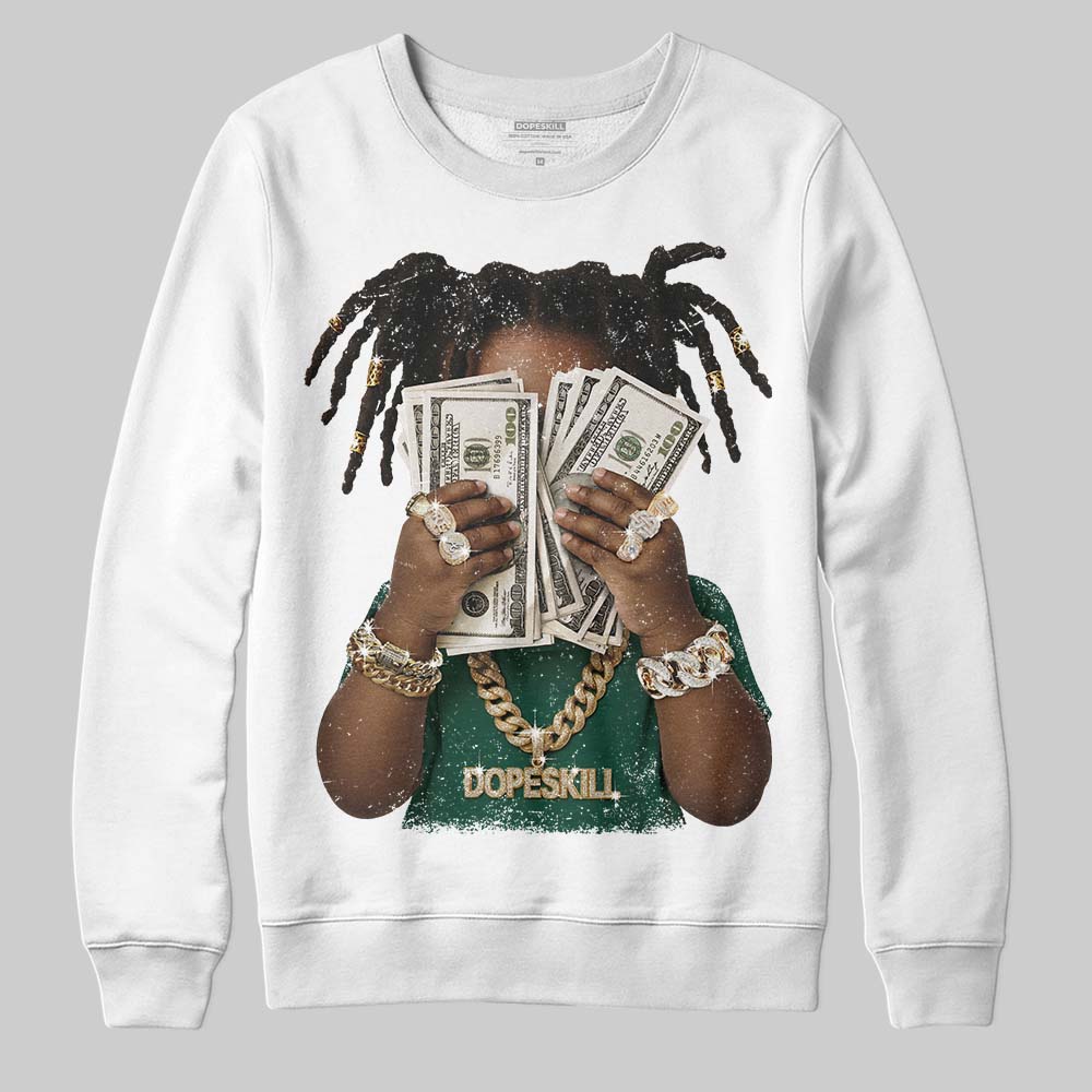 Jordan 1 High OG “Fir” (Pro Green) DopeSkill Sweatshirt Rich Youth Graphic Streetwear - White