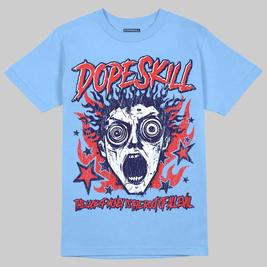 University Blue Sneakers DopeSkill T-Shirt Root of Evil Graphic Streetwear - Carolina Blue