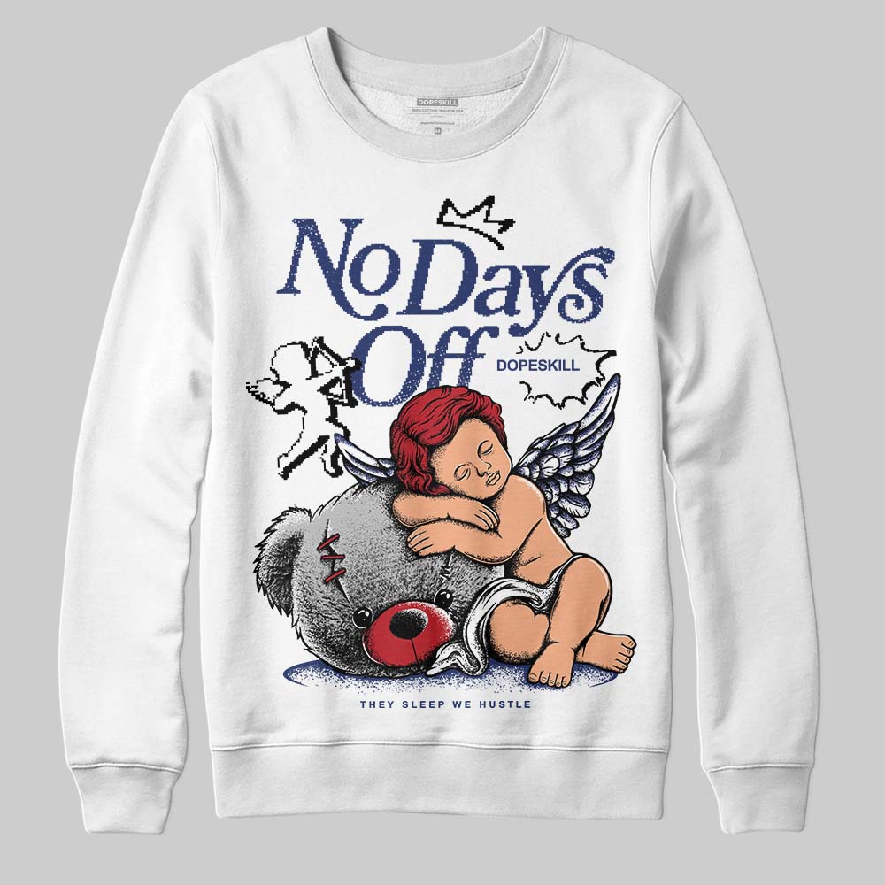Jordan 1 High OG Rare Air "Deep Royal Blue" DopeSkill Sweatshirt New No Days Off Graphic Streetwear - White