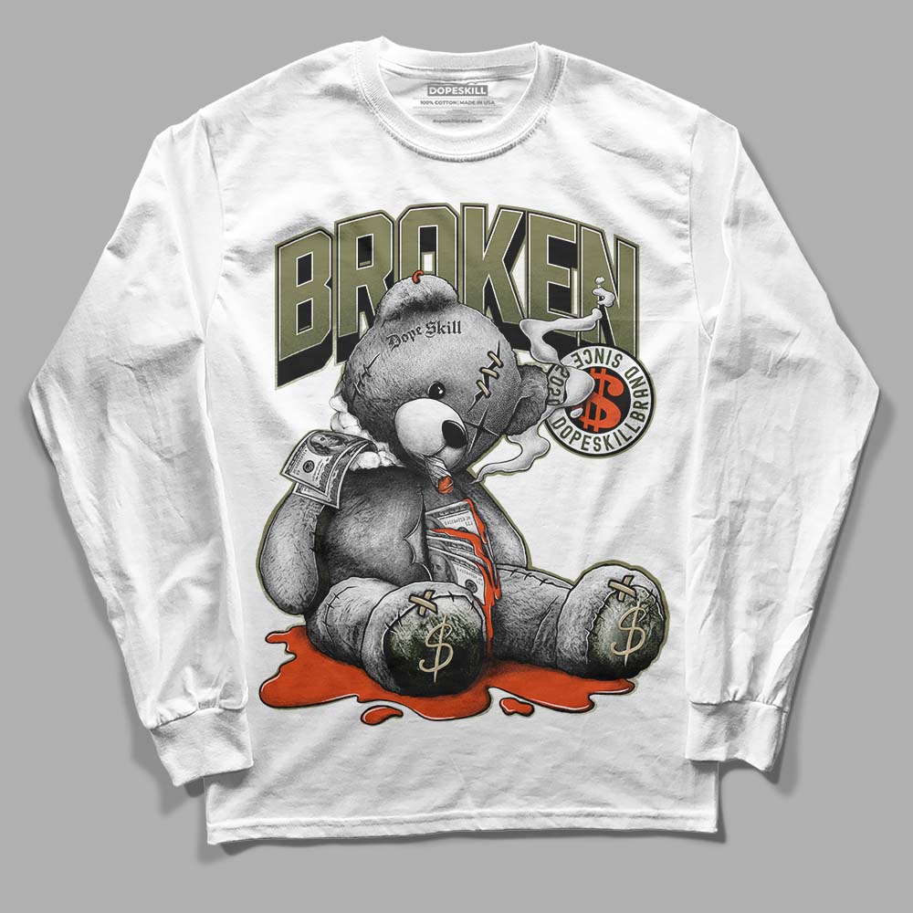 Olive Sneakers DopeSkill Long Sleeve T-Shirt Sick Bear Graphic Streetwear - White