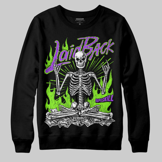 Neon Green Sneakers DopeSkill Sweatshirt Laid Back Graphic Streetwear - black