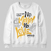 Jordan 5 'Tokyo' DopeSkill Sweatshirt No Money No Love Typo Graphic Streetwear - White 