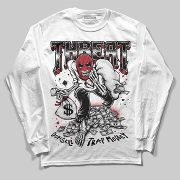 Jordan 14 Retro ‘Black Toe’ DopeSkill Long Sleeve T-Shirt Threat Graphic Streetwear - WHite