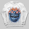 Royal Blue Sneakers DopeSkill Long Sleeve T-Shirt Hellfire Graphic Streetwear - White 