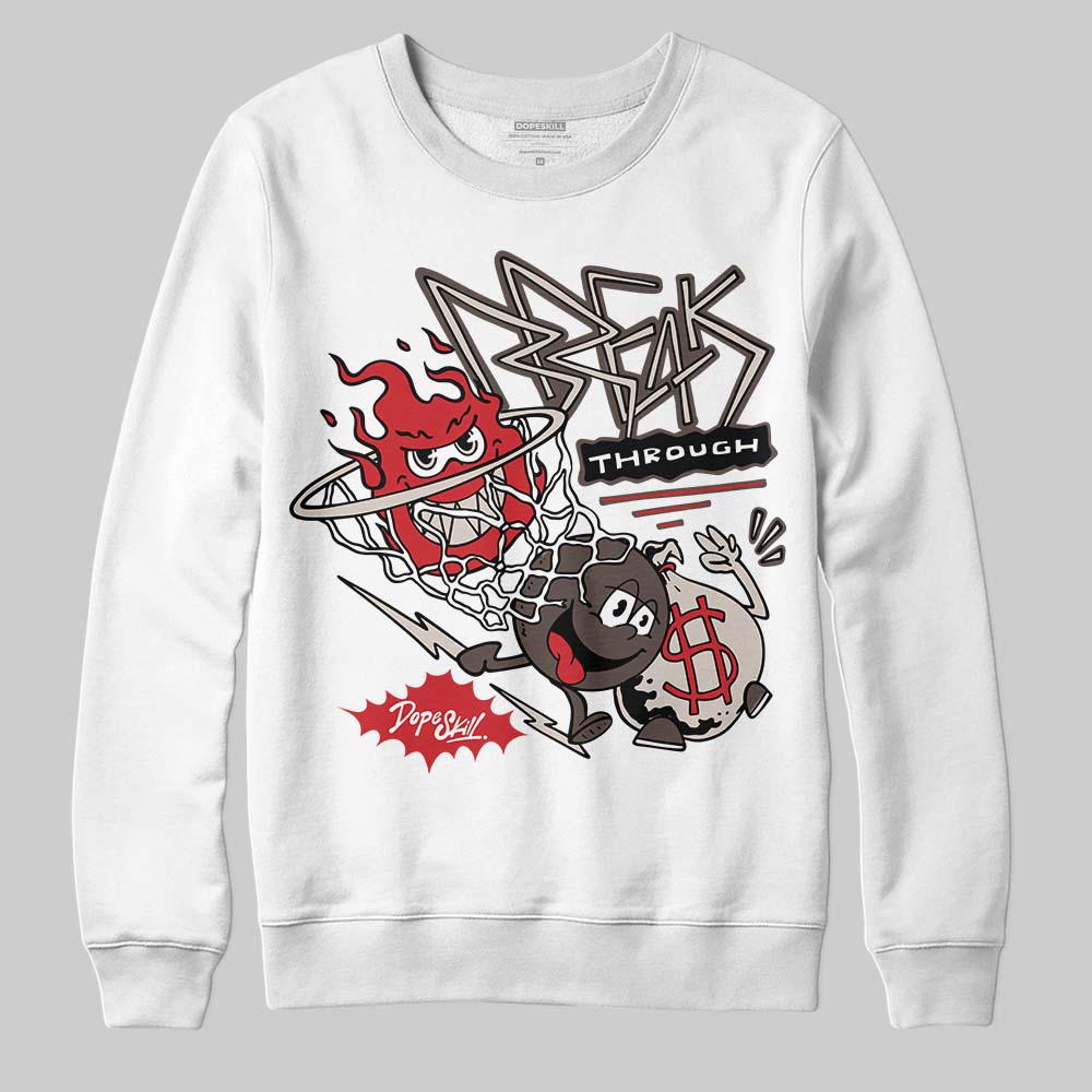 Adidas Samba OG Cloud White Better Scarlet Supplier Colour DopeSkill Sweatshirt Break Through Graphic Streetwear - White