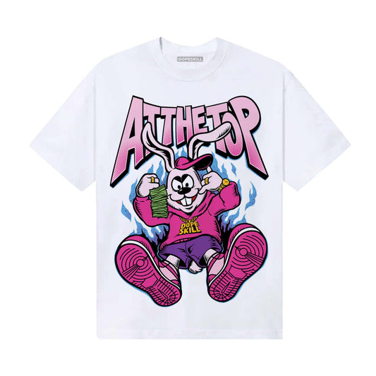 Pink Sneakers DopeSkill T-Shirt At The Top Graphic Streetwear - White