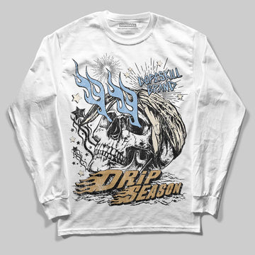 Nike Air Diamond Turf Must Be the Money DopeSkill Long Sleeve T-Shirt Drip Season Graphic Streetwear - White 