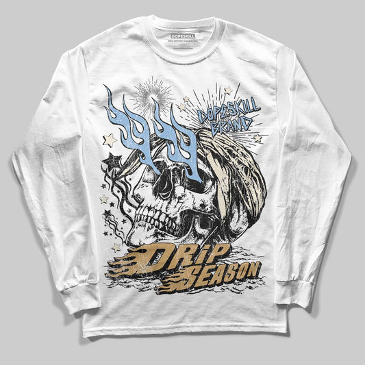 Nike Air Diamond Turf Must Be the Money DopeSkill Long Sleeve T-Shirt Drip Season Graphic Streetwear - White 