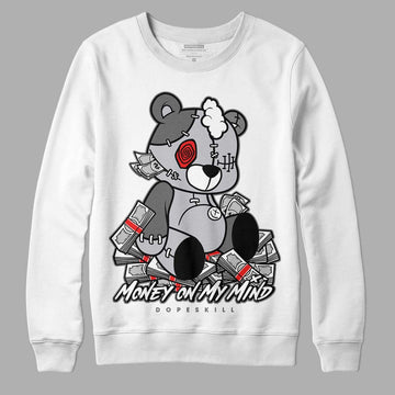 Grey Sneakers DopeSkill Sweatshirt MOMM Bear Graphic Streetwear - White 