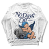 Jordan Spiz’ike Low “White/Obsidian” DopeSkill Long Sleeve T-Shirt New No Days Off Graphic Streetwear - White