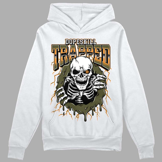 Jordan 5 "Olive" DopeSkill Hoodie Sweatshirt Trapped Halloween Graphic Streetwear - White 