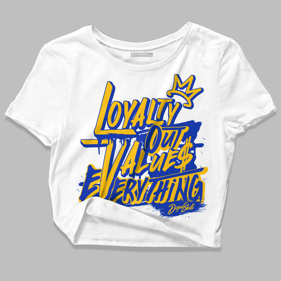 Jordan 14 “Laney” DopeSkill Women's Crop Top LOVE Graphic Streetwear - White