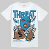 Jordan 4 Retro Military Blue DopeSkill T-Shirt Under Threat Graphic Streetwear - White