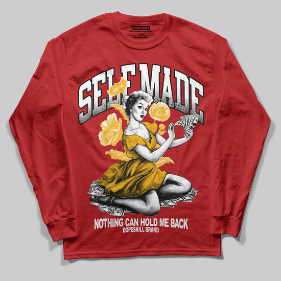 Red Sneakers DopeSkill Long Sleeve T-Shirt Self Made Graphic Streetwear - red