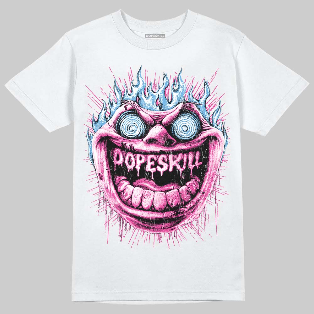 Pink Sneakers DopeSkill T-Shirt Hellfire Graphic Streetwear - White