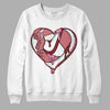 Valentine's Day Collection DopeSkill Sweatshirt Heart Jordan 1 Graphic Streetwear - White 