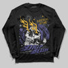 Jordan 4 Retro Lakers DopeSkill Long Sleeve T-Shirt Drip Season Graphic Streetwear - black