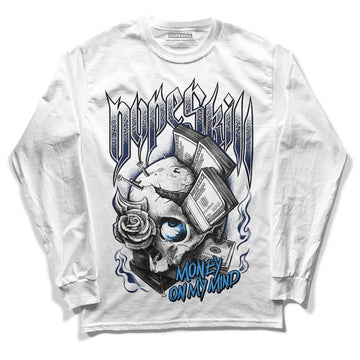 Jordan Spiz’ike Low “White/Obsidian” DopeSkill Long Sleeve T-Shirt Money On My Mind Graphic Streetwear - White