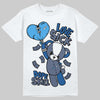 Jordan 11 Retro Low Diffused Blue DopeSkill T-Shirt Love Sick Graphic Streetwear - White