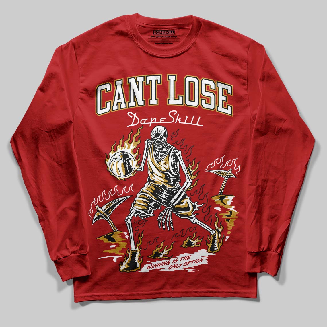 Nigel Sylvester x Air Jordan 4 ‘Brick by Brick’ DopeSkill Long Sleeve T-Shirt Cant Lose Graphic Streetwear - Red