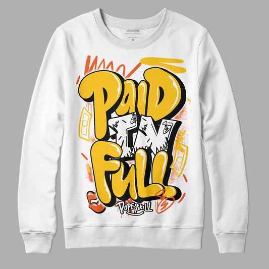 Yellow Sneakers DopeSkill Sweatshirt New Paid In Full Graphic Streetwear - White