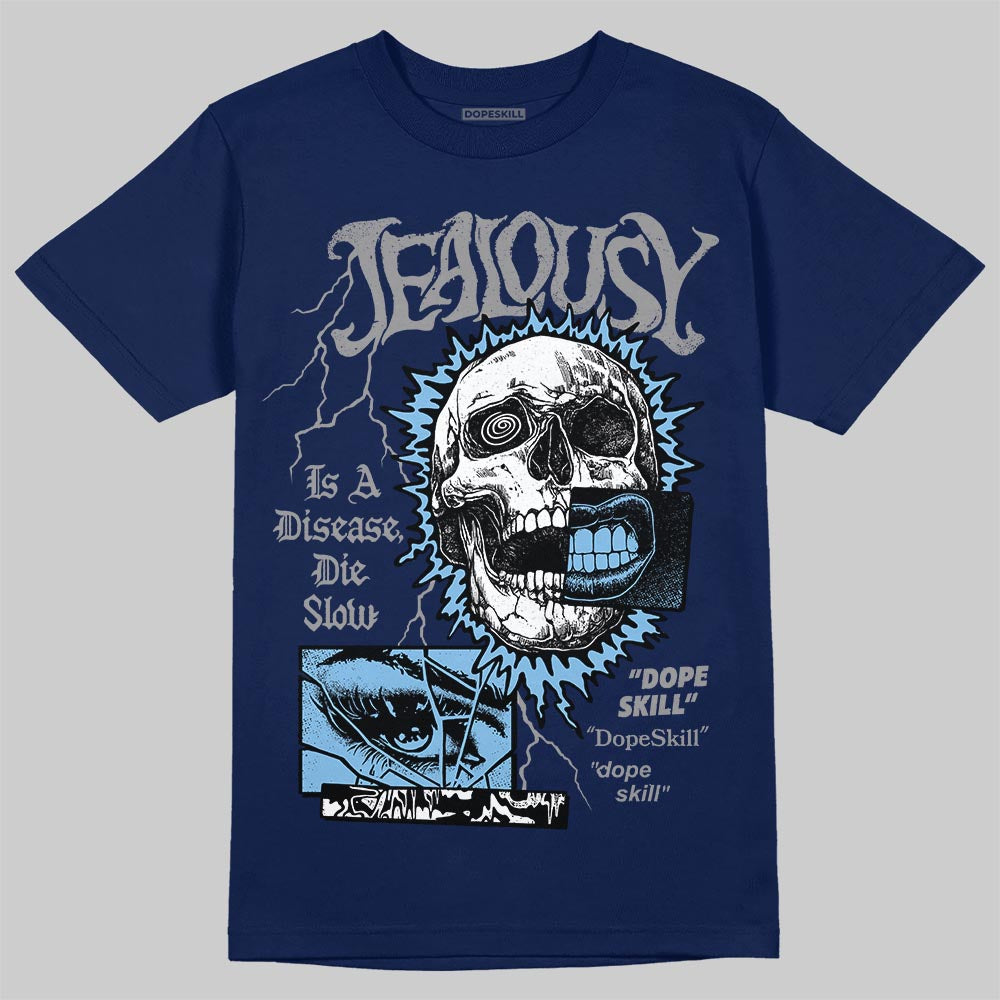 University Blue Sneakers DopeSkill T-Shirt Jealousy Graphic Streetwear - Navy