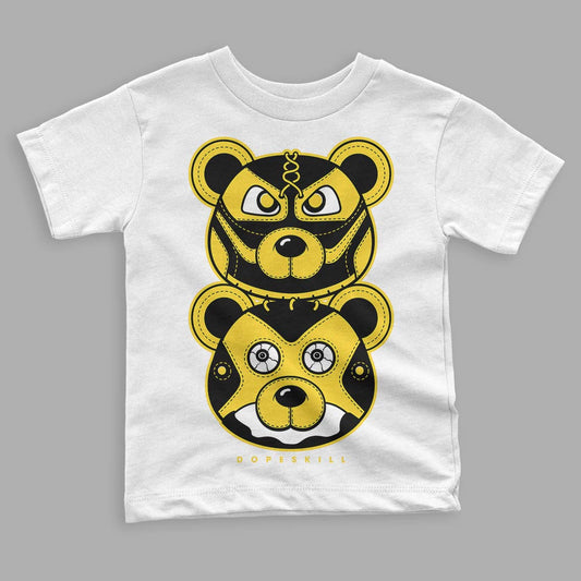 Jordan 4 Tour Yellow Thunder DopeSkill Toddler Kids T-shirt Leather Bear Graphic Streetwear - White