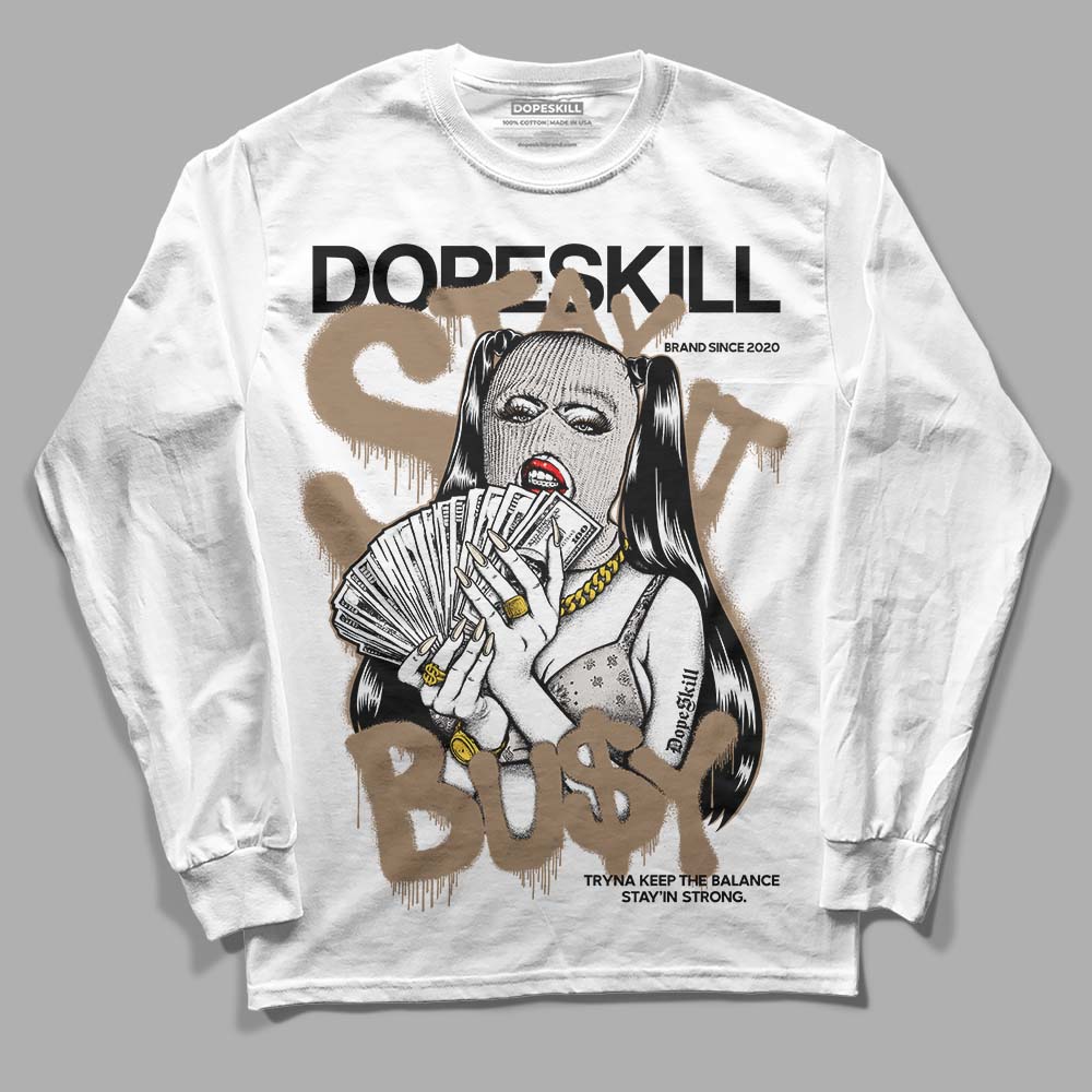 Jordan 5 SE “Sail” DopeSkill Long Sleeve T-Shirt Stay It Busy Graphic Streetwear - White