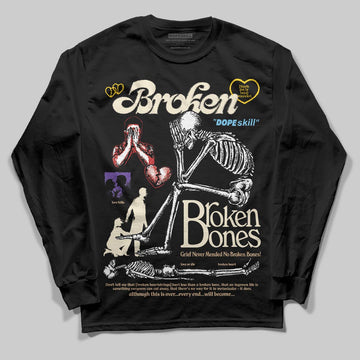 Jordan 17 Retro Low SP Infinite Archives DopeSkill Long Sleeve T-Shirt Broken Bones Graphic Streetwear - Black