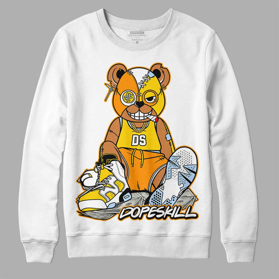 Jordan 6 “Yellow Ochre” DopeSkill Sweatshirt Greatest Graphic Streetwear - White