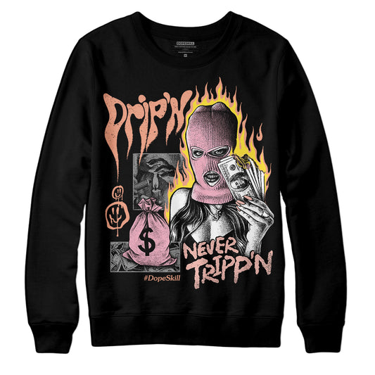 Jordan 11 Low “Legend Pink” DopeSkill Sweatshirt Drip'n Never Tripp'n Graphic Streetwear - Black