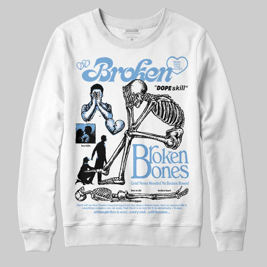 Jordan 12 Retro 'Melo' DopeSkill Sweatshirt Broken Bones Graphic Streetwear - White