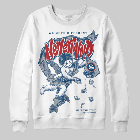 Jordan 12 Retro French Blue (2025) DopeSkill Sweatshirt Nevermind Graphic Streetwear