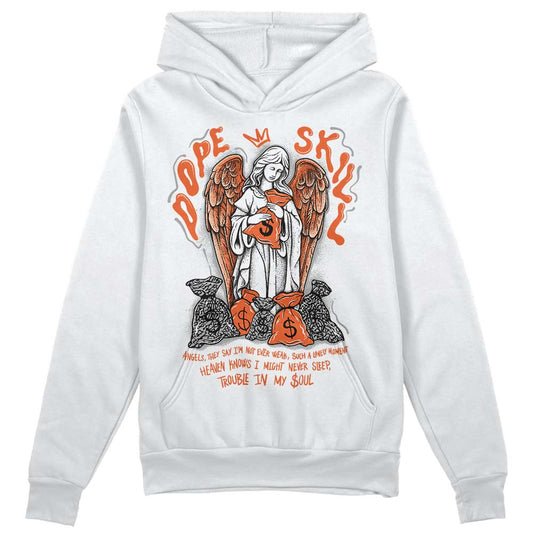 Jordan 3 Georgia Peach DopeSkill Hoodie Sweatshirt Angels Graphic Streetwear - White