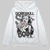Jordan 4 “Black Cat” (2025) DopeSkill Hoodie Sweatshirt Stay It Busy Graphic Streetwear - White