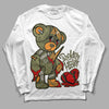 Jordan 5 "Olive" DopeSkill Long Sleeve T-Shirt Broken Heart Graphic Streetwear - White