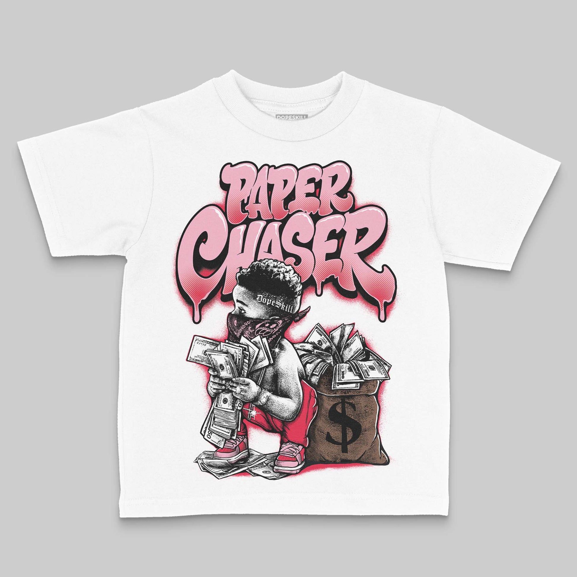 Dunk Low Valentine's Day (2026) DopeSkill Toddler Kids T-shirt Paper Chaser Boy Graphic Streetwear - White