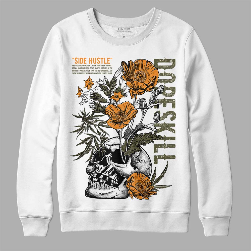 Jordan 5 "Olive" DopeSkill Sweatshirt Side Hustle Graphic Streetwear - White