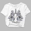 Jordan 4 Retro Frozen Moments DopeSkill Women's Crop Top Breathe Graphic Streetwear - White 