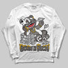 Jordan 4 Retro Cave Stone DopeSkill Long Sleeve T-Shirt Born To Be Rich Graphic Streetwear - White
