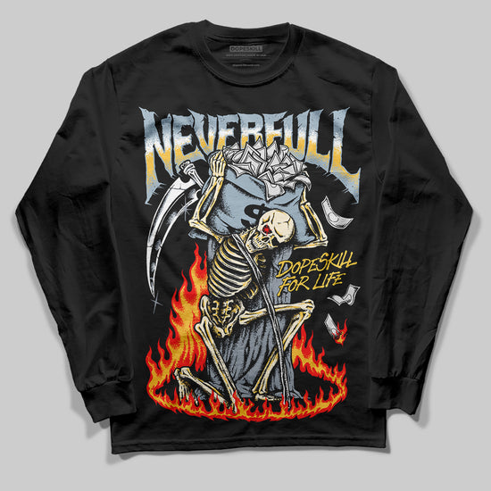 Jordan 13 “Blue Grey” DopeSkill Long Sleeve T-Shirt NeverFull Graphic Streetwear - Black